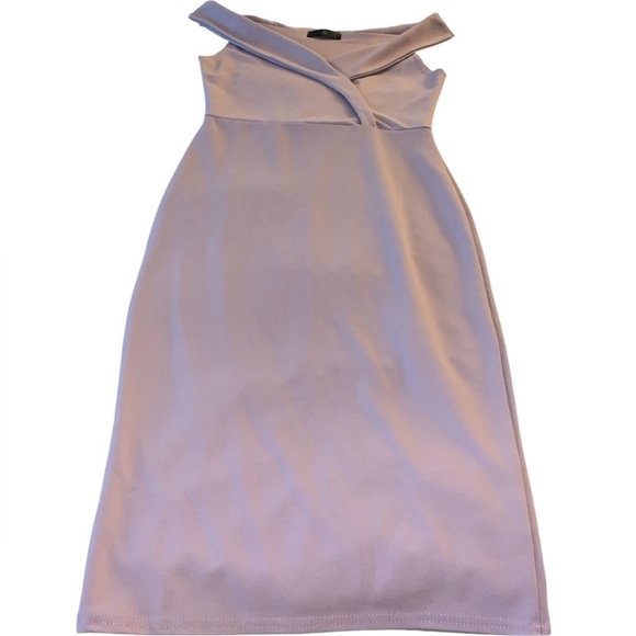 Misguided Bardot Off the Shoulder Midi Dress Lilac Lavender Dress Size 6 NWT - Picture 3 of 8